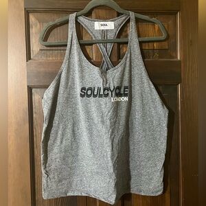 SoulCycle London Tank Top with cross back in grey - Size L